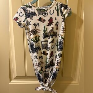 Western Themed Infant Gown